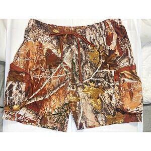 Royal‎ Blue Mens Camo Swim Shorts XL Drawstring Microfiber Polyester 6 In Inseam